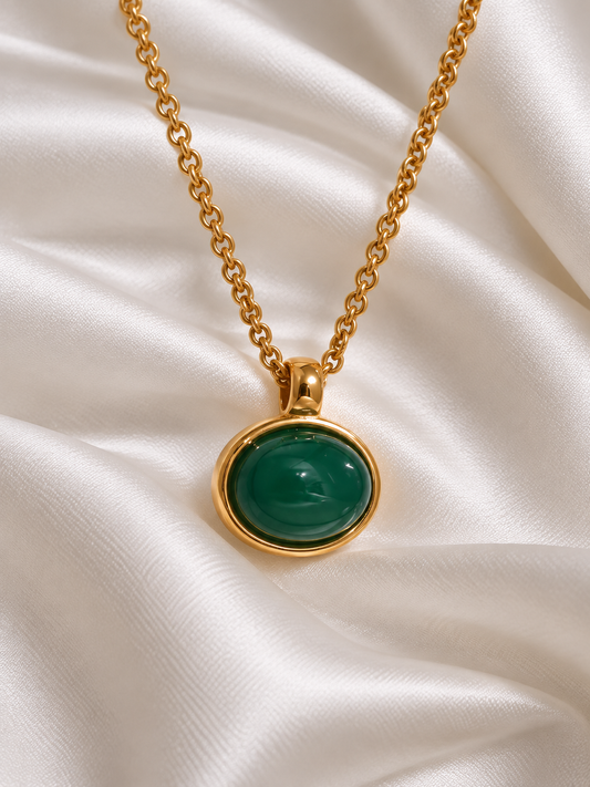 Pingente de ágata verde